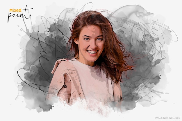 Effetto foto di vernice colorata PSD