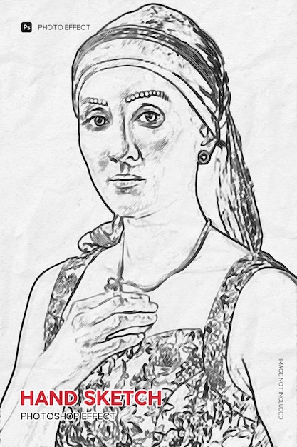 Effetto foto disegno schizzo a mano