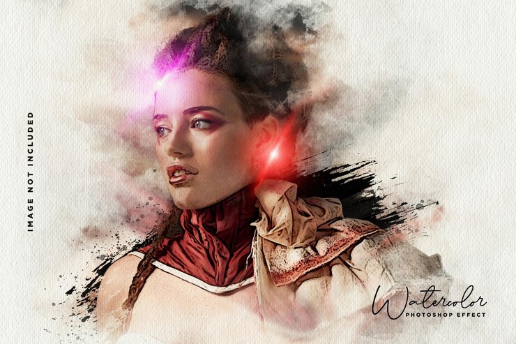 Effetto foto modificabile ad acquerello