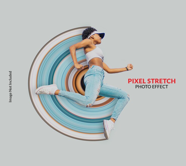 PSD effetto foto pixel stretch