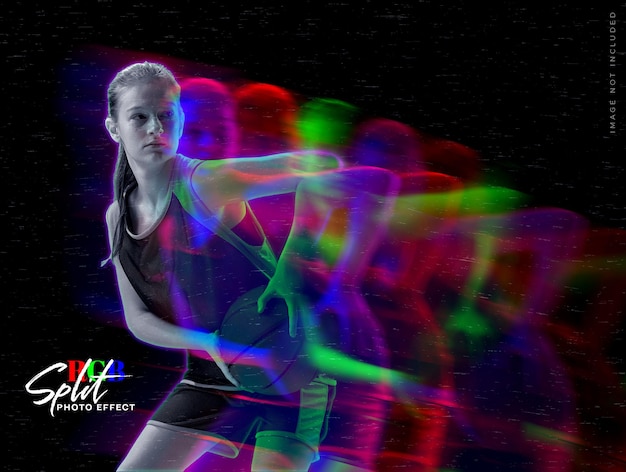 Effetto foto RGB split motion blur