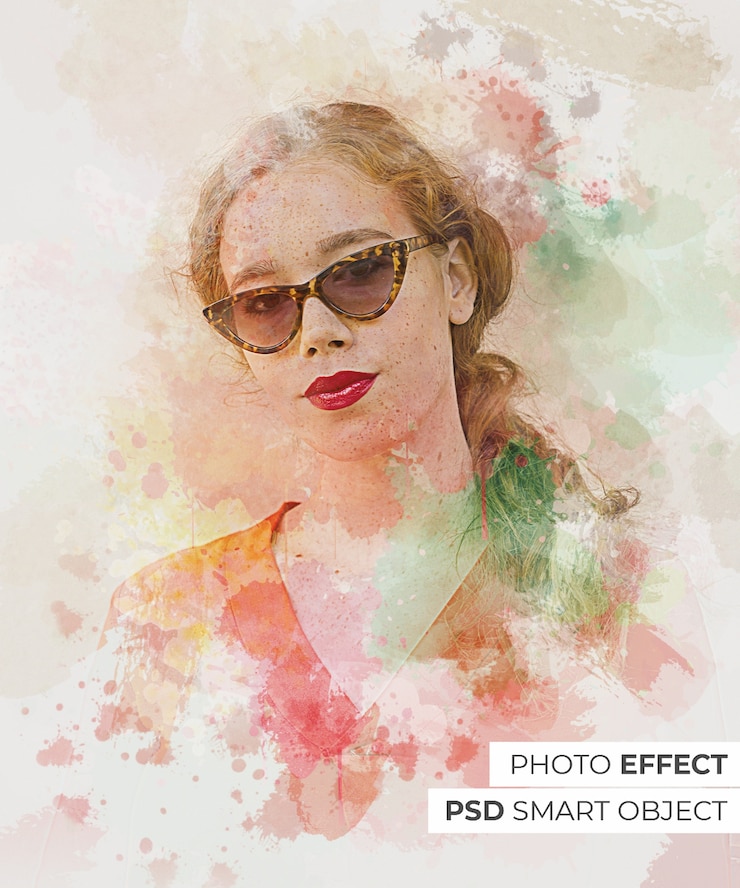 PSD effetto foto vernice colorata
