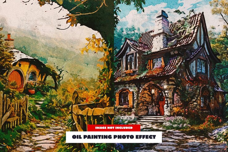 Effetto fotografico a olio per manifesto