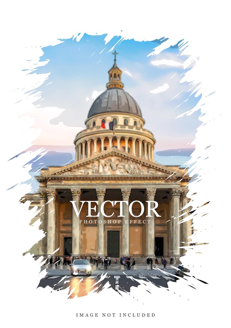 PSD effetto fotografico di illustrazione vettoriale comica