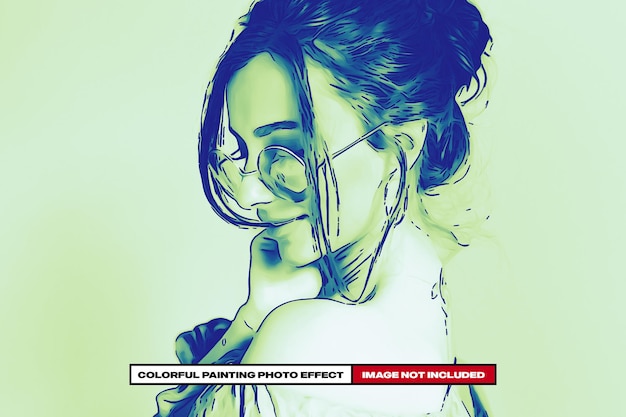 Effetto fotografico di pittura colorata