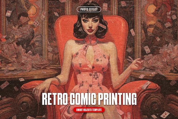 Effetto fotografico di stampa di fumetti retro