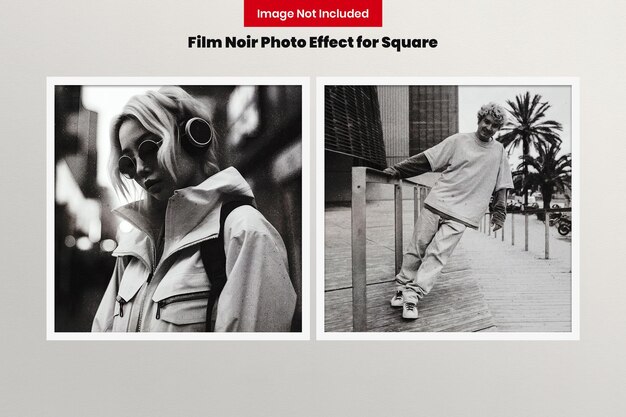 Effetto fotografico Film Noir per Square