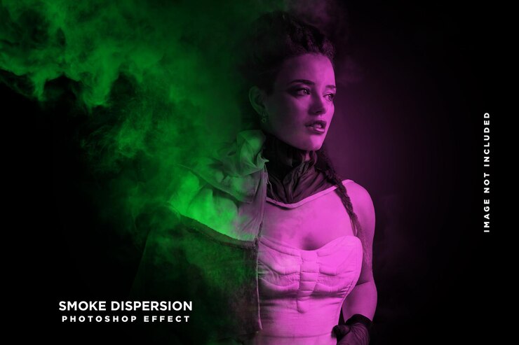 Effetto fotografico modificabile dispersione di fumo