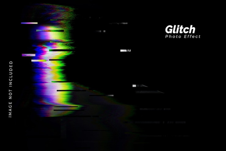 PSD effetto fotografico rotto glitch