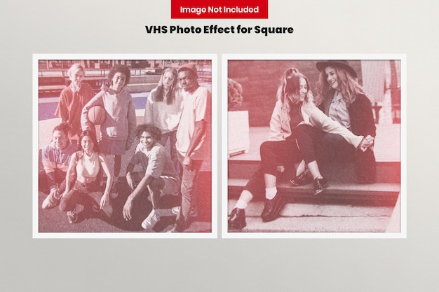 Effetto fotografico VHS per Square