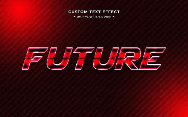 Effetto futuristico di stile del testo 3d