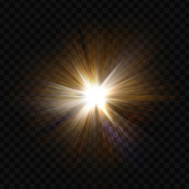 Effetto luminoso di esplosione di una stella luminosa