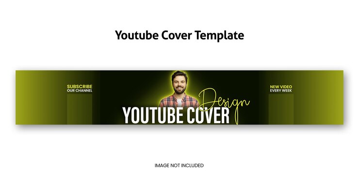 PSD effetto luminoso moderno e design professionale del modello psd per la copertina del canale youtube