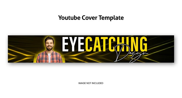PSD effetto luminoso moderno e design professionale del modello psd per la copertina del canale youtube