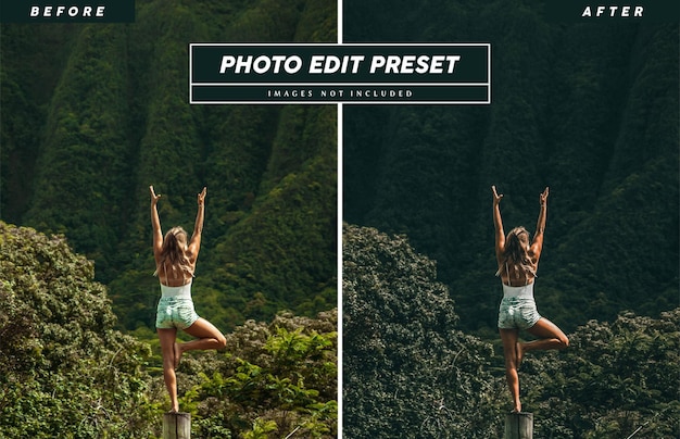 Effetto lunatico per opuscoli di banner di foto di viaggio fitness di Instagram