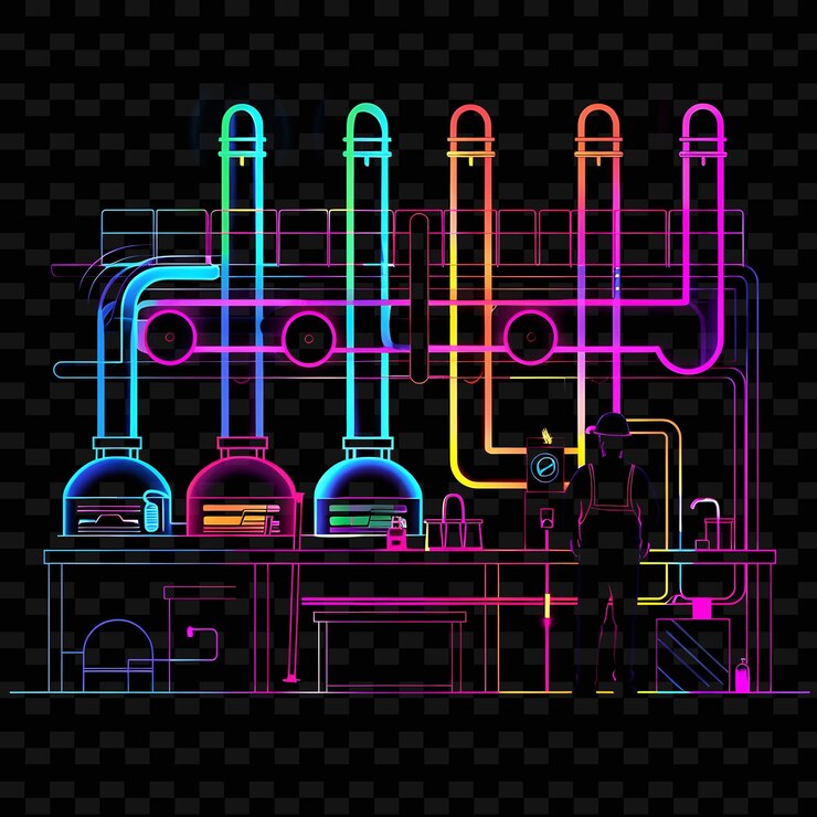 PSD effetto neon neon con un candidato in una fabbrica di cartelli al neon lan neon line art paesaggio sfondo
