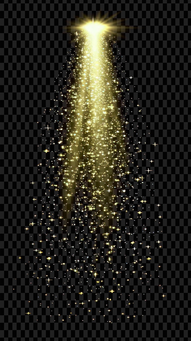 PSD effetto oro raggi di luce fuochi d'artificio astronomia