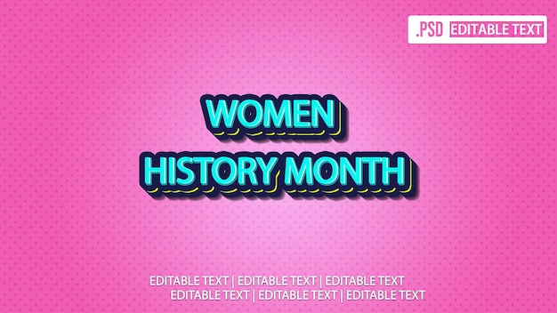 Effetto stile del testo del mese della storia delle donne
