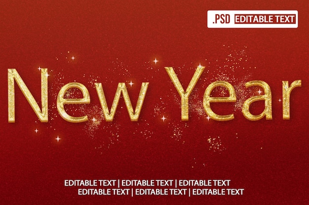 Effetto stile del testo di Capodanno