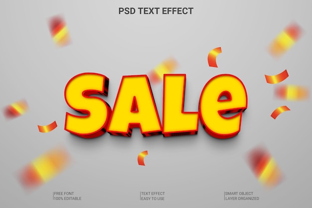 Effetto stile di testo PSD di vendita