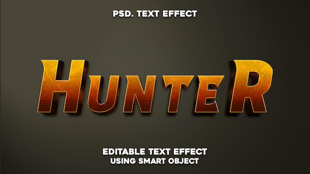 Effetto stile testo 3D Hunter