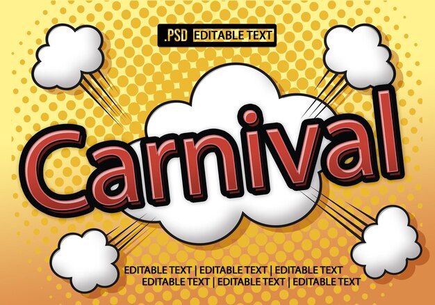 Effetto stile testo di carnevale