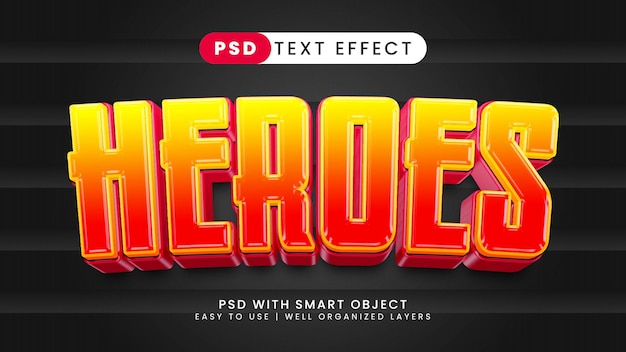 Effetto stile testo Heroes