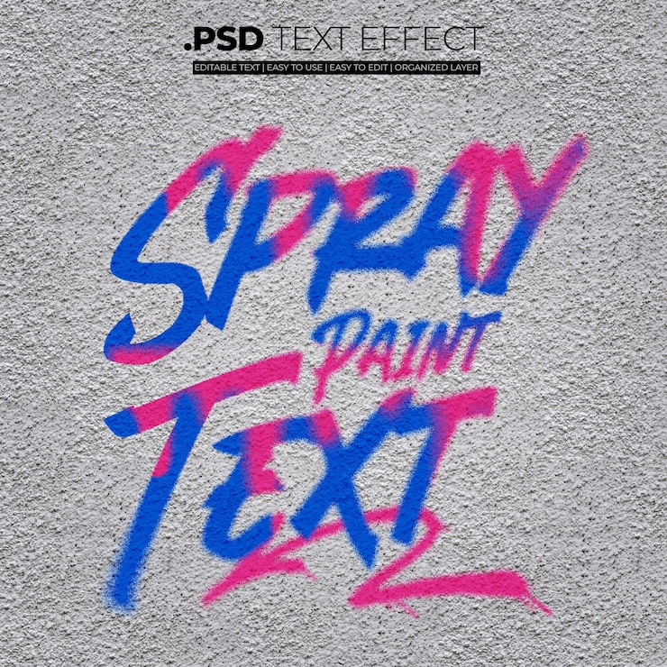 PSD effetto stile testo vernice graffiti