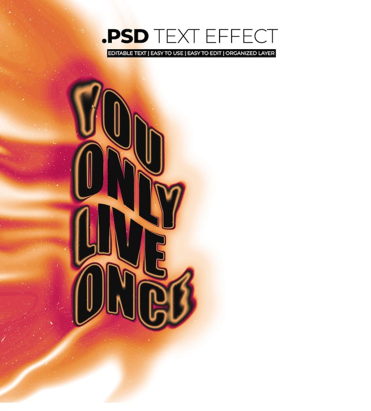 PSD effetto stile testo yolo