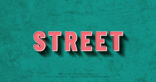 Effetto street stile testo 3d