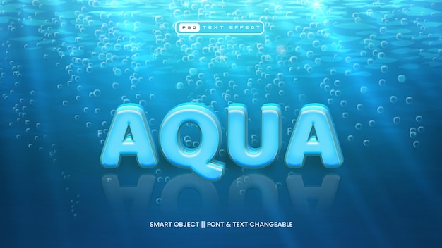 Effetto testo Aqua