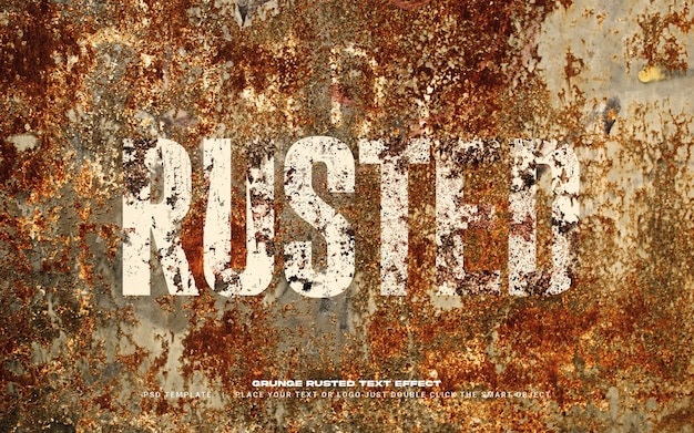 Effetto testo arrugginito grunge