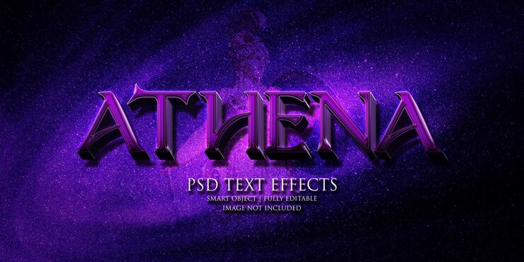 PSD effetto testo atena
