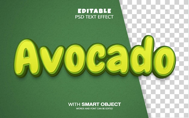 Effetto testo avocado
