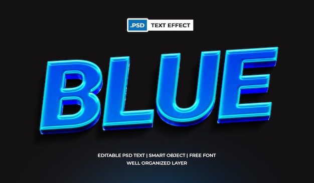 Effetto testo blu