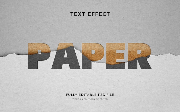 Effetto testo carta strappata