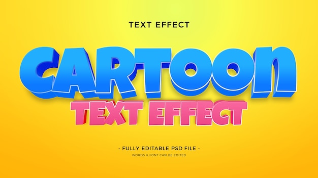 Effetto testo cartone animato