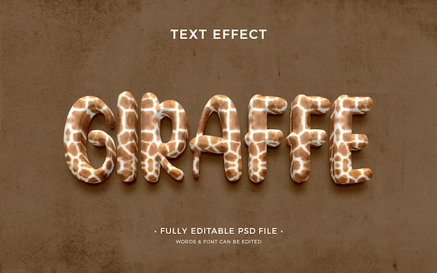 Effetto testo con stampa animalier