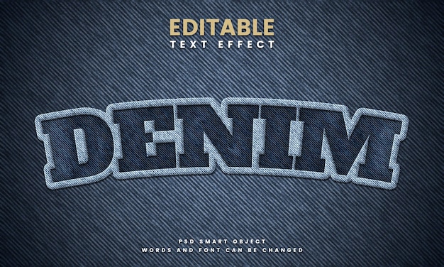Effetto testo denim modificabile