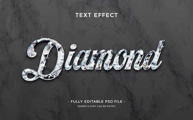 Effetto testo diamante