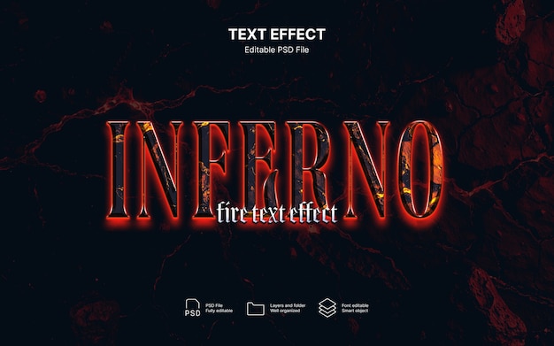 Effetto testo fiammeggiante