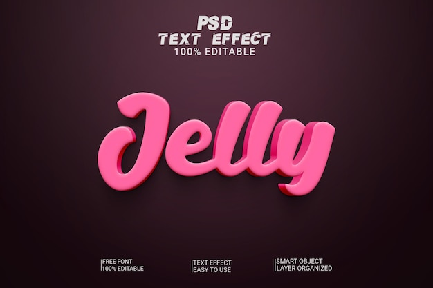 Effetto testo gelatina psd Completamente modificabile