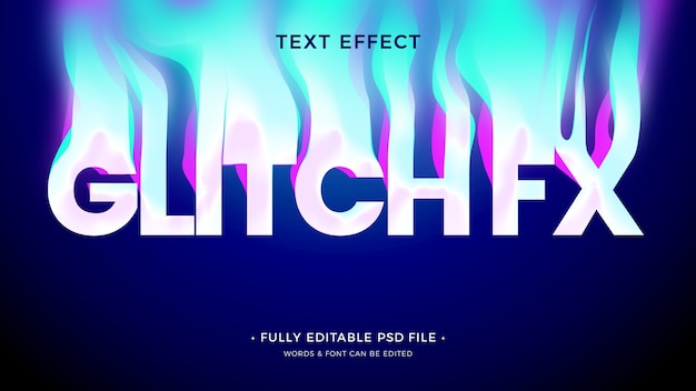 Effetto testo glitch liquido