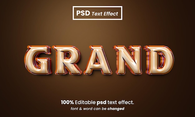 Effetto testo grand premium modificabile in 3D grand