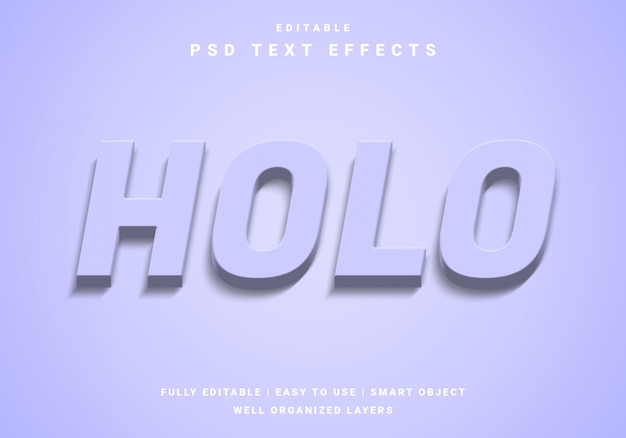 Effetto testo Holo colorato moderno