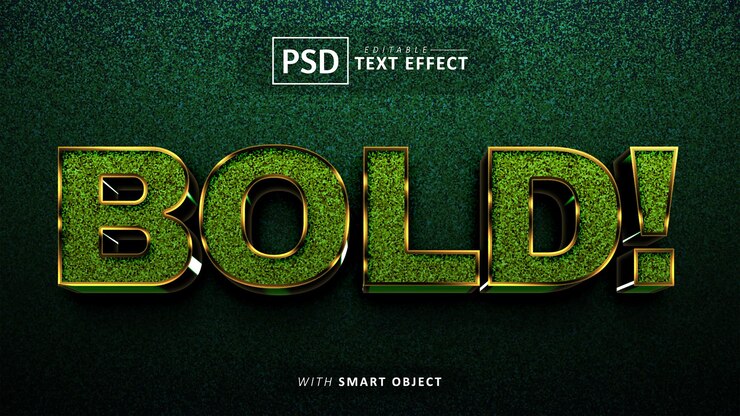 Effetto testo in grassetto glitter verde