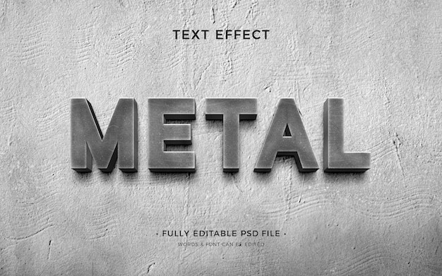 Effetto testo in metallo