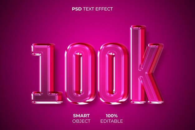 Effetto testo in stile 3d 100k