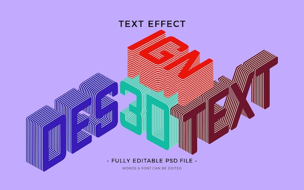 Effetto testo isometrico