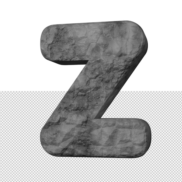 Effetto testo lettera Z rendering 3d